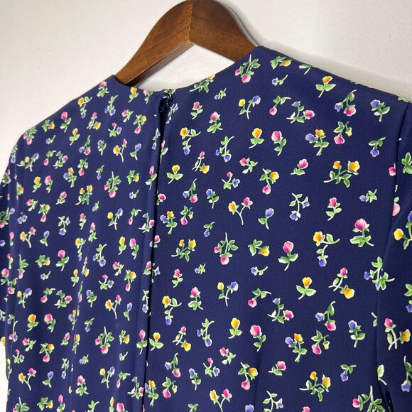Talbots Women’s Floral Short Sleeve Dress 6 Vintage Chic Teacher 90s - Picture 7 of 10